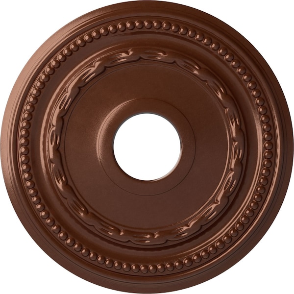 Ekena Millwork Federal Ceiling Medallion (Fits Canopies up to 8 1/2"), 15 3/8"OD x 3 5/8"ID x 1"P, Copper Penny CM15FECPS - main